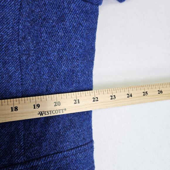 Talbots Tweed Blazer Women 20 Wool Blend Blue Classic Quiet Luxury Plus Size NEW - Picture 14 of 16